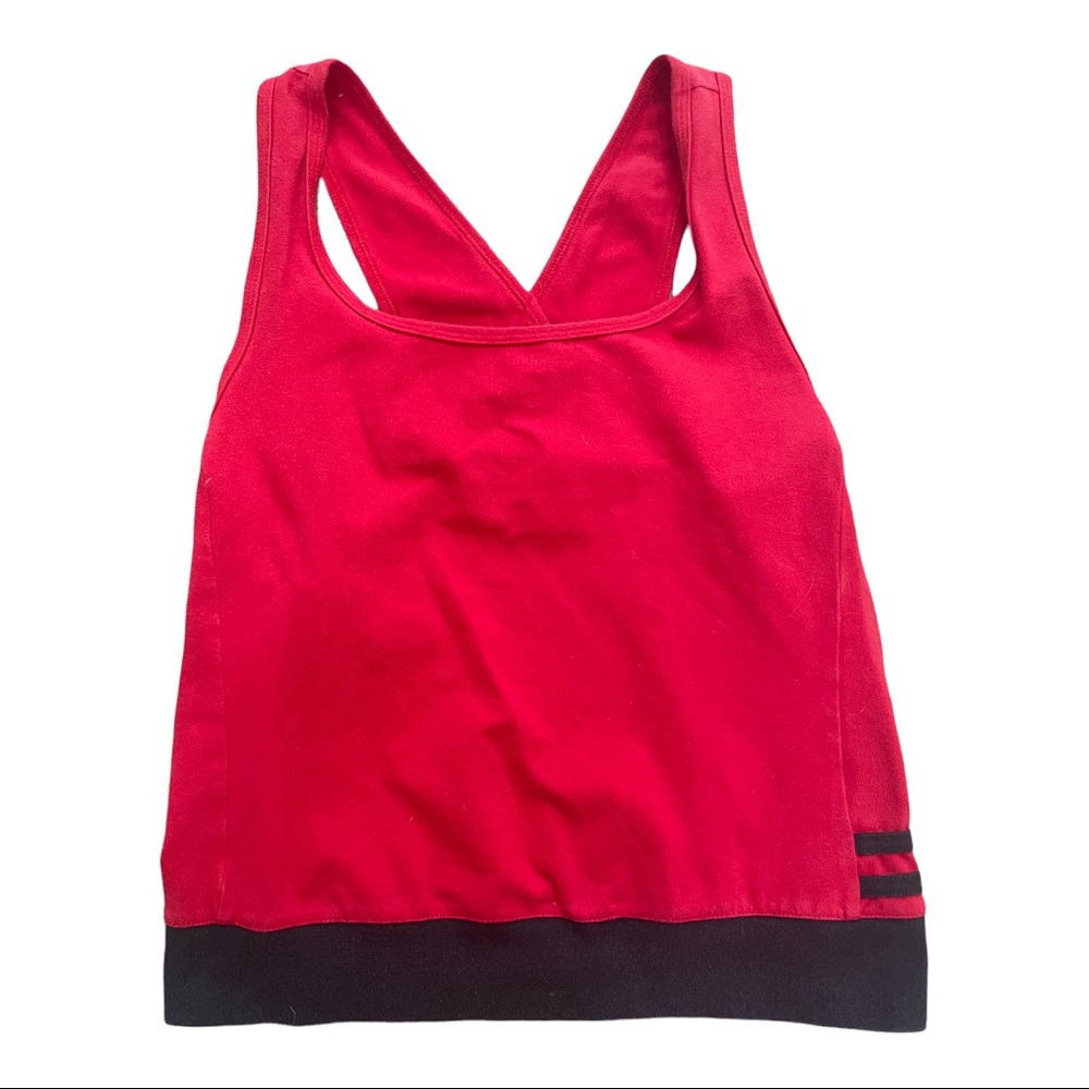 Women’s LBH Vintage Red Black Racerback Golf Tennis Tank Top Sleeveless Sz Small